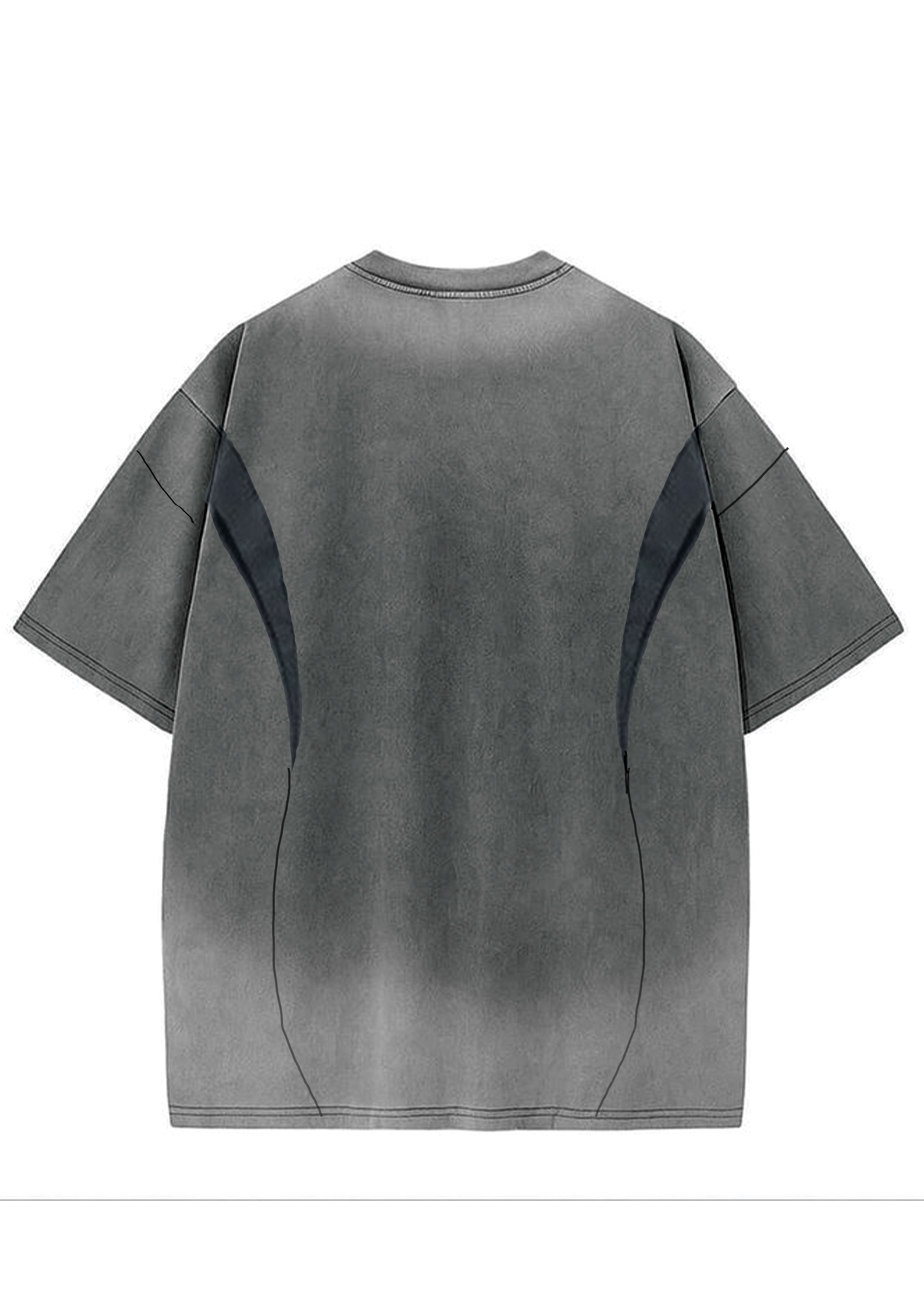 Thready washed grey t shirt
