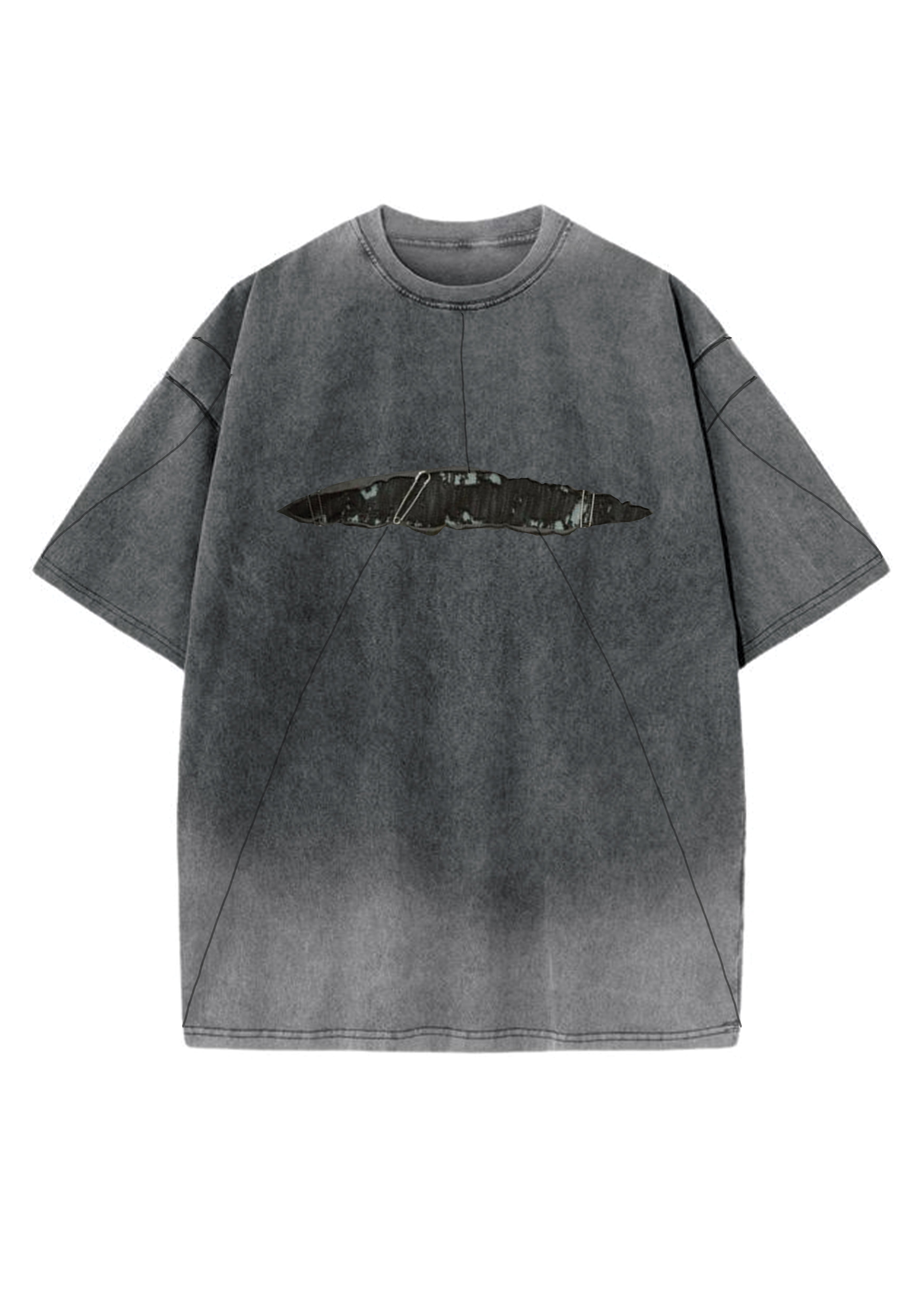 Thready washed grey t shirt